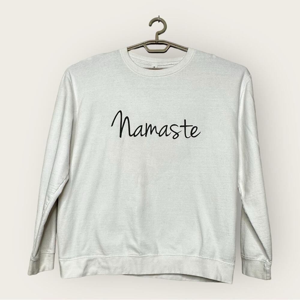 EUC | Just Hoods | Namaste Pullover Sweatshirt | White | XXL